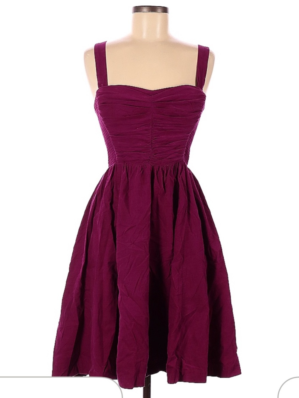 HD in Paris Sleeveless Ruched Midi Dress - Plum